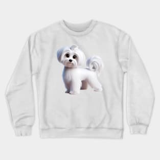 Maltese Dog Crewneck Sweatshirt